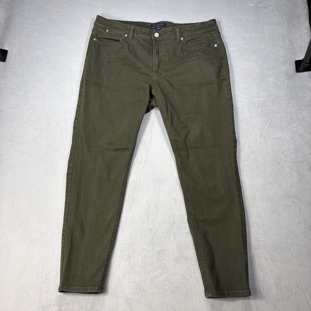 Talbots Simply Flattering Jegging Women's Size 16W Olive Green Stretch High Rise